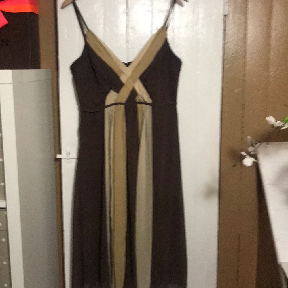 Brown & tan dress